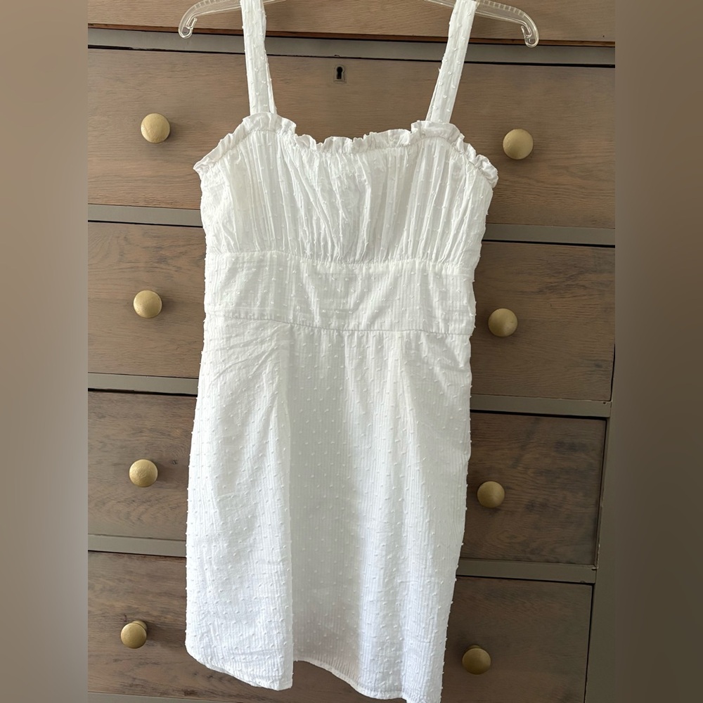Francesca’s blue rain dress
